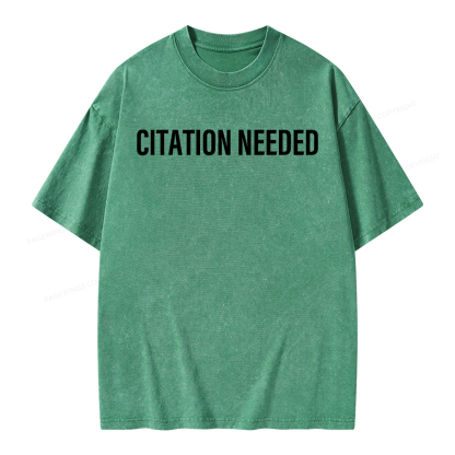 Pagewings Citation Needed Unisex Washed T-shirt
