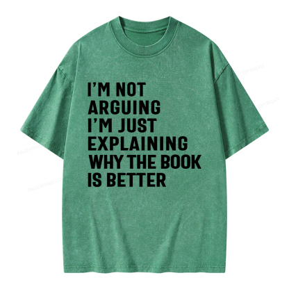 Pagewings Why The Book Is Better Unisex Washed T-shirt