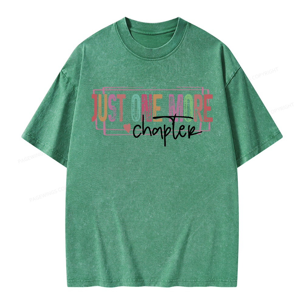 Pagewings Just One More Chapter Unisex Washed T-shirt