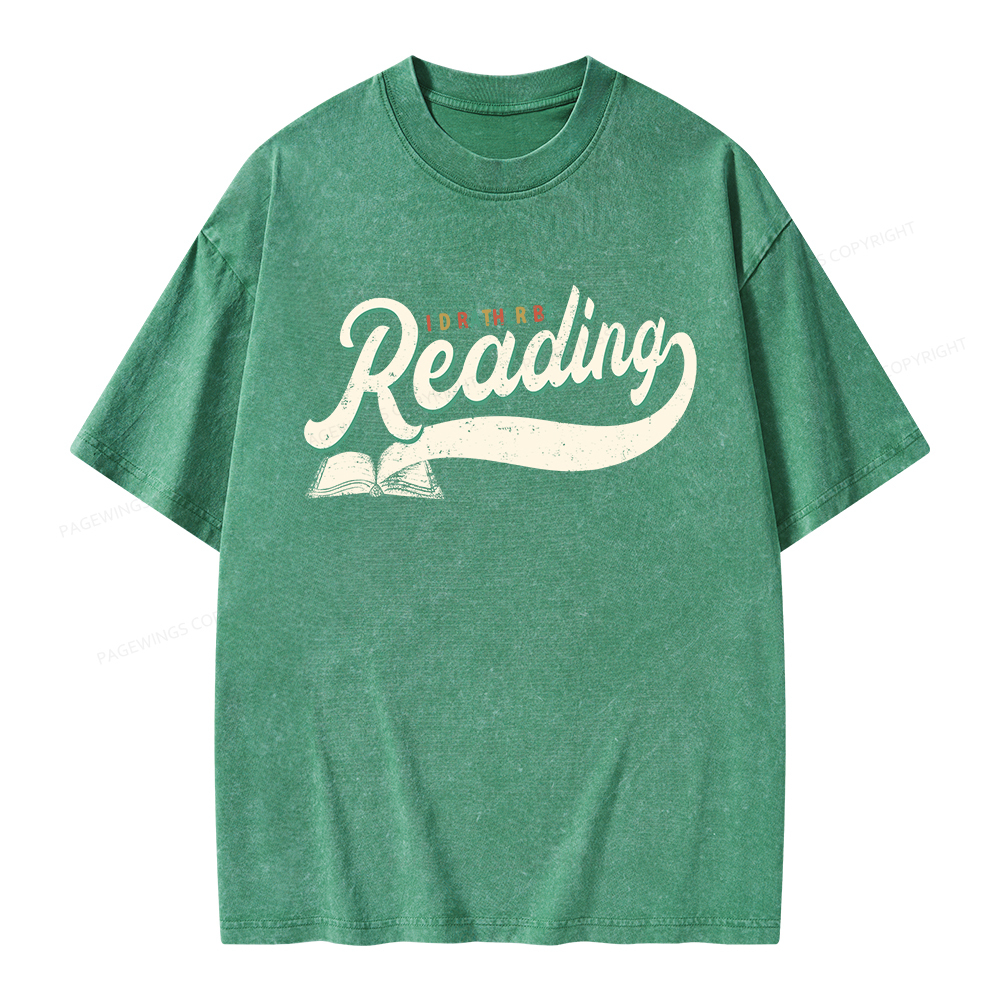 Pagewings I’d Rather Be Reading Unisex Washed T-shirt