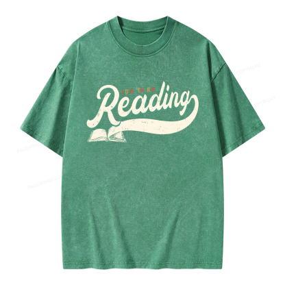 Pagewings I’d Rather Be Reading Unisex Washed T-shirt