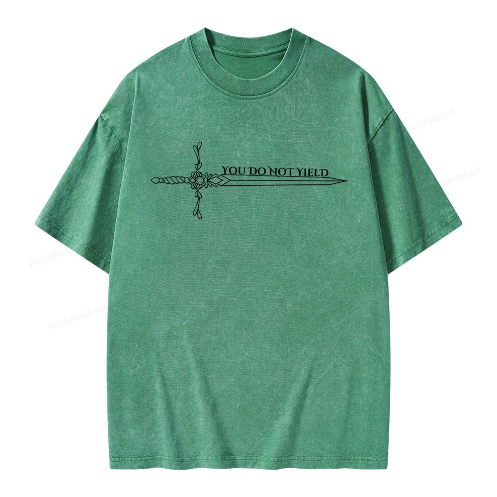 Pagewings You Do Not Yield Unisex Washed T-shirt