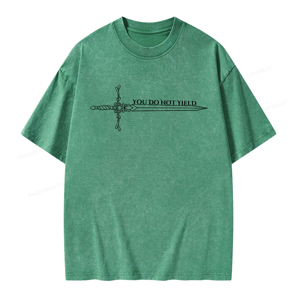 Pagewings You Do Not Yield Unisex Washed T-shirt