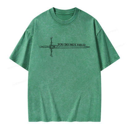Pagewings You Do Not Yield Unisex Washed T-shirt