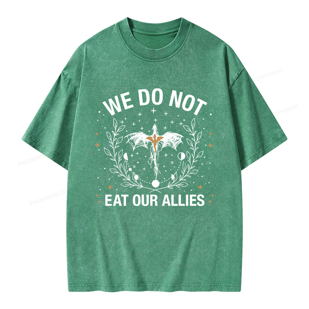 Pagewings We Do Not Eat Our Allies Unisex Washed T-shirt