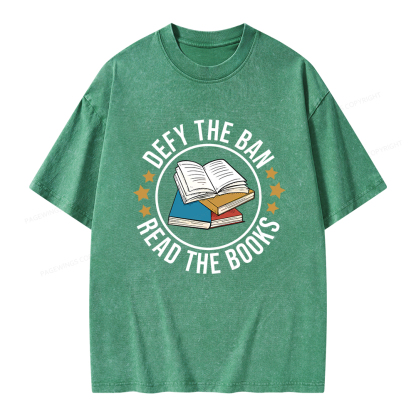 Pagewings Read Banned Books T-Shirt Unisex Washed T-shirt
