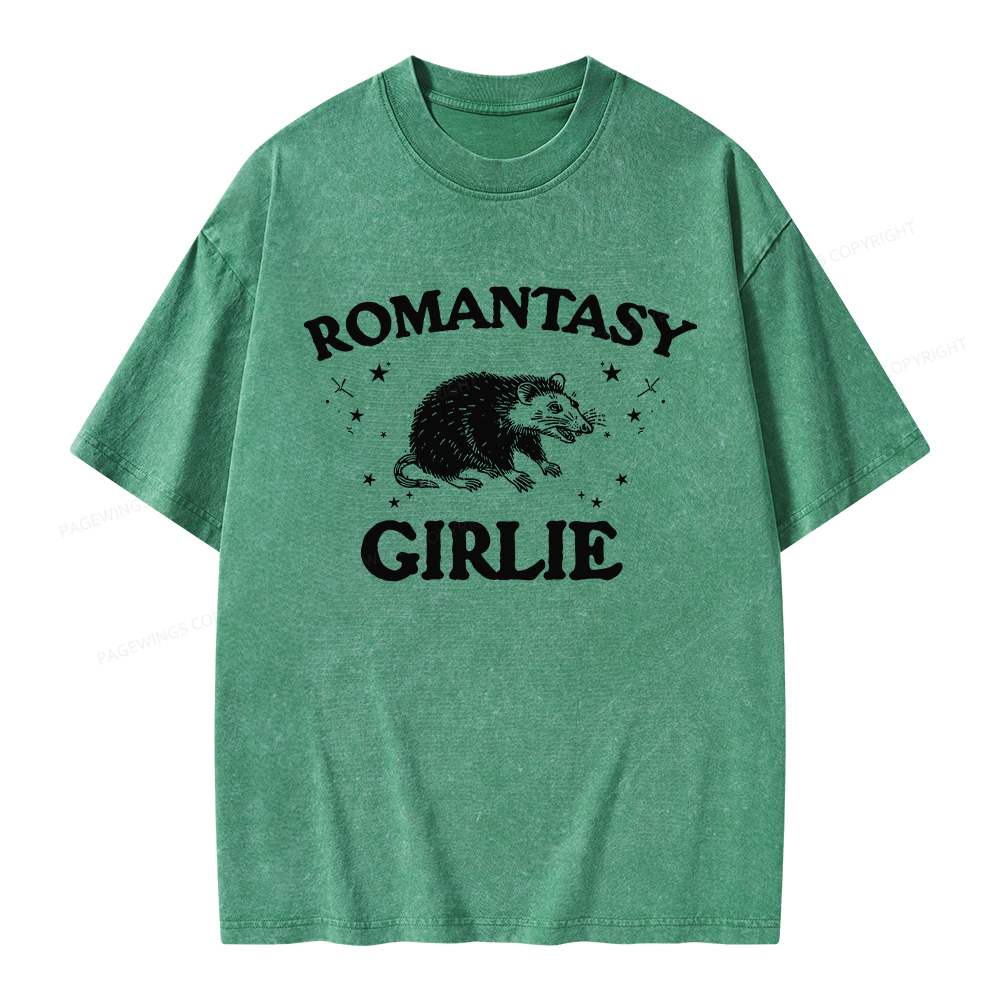 Pagewings Romantasy Girlie Unisex Washed T-shirt