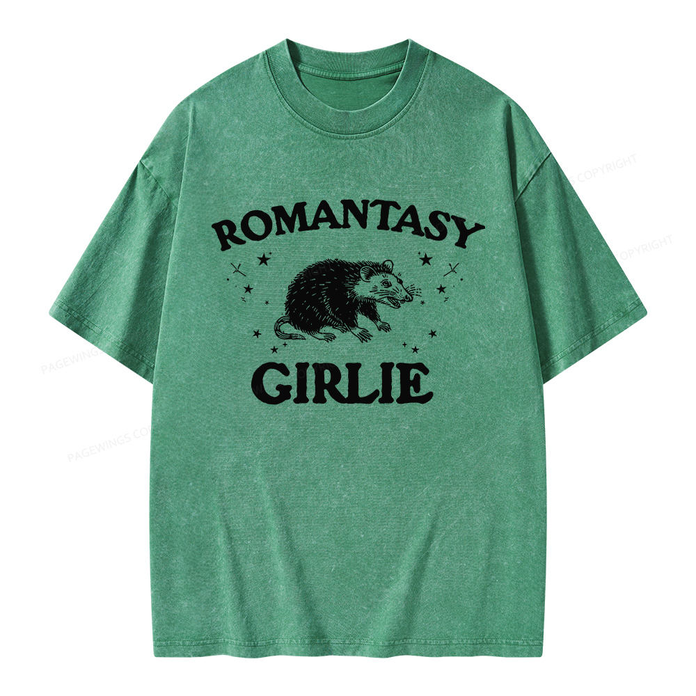 Pagewings Romantasy Girlie Unisex Washed T-shirt