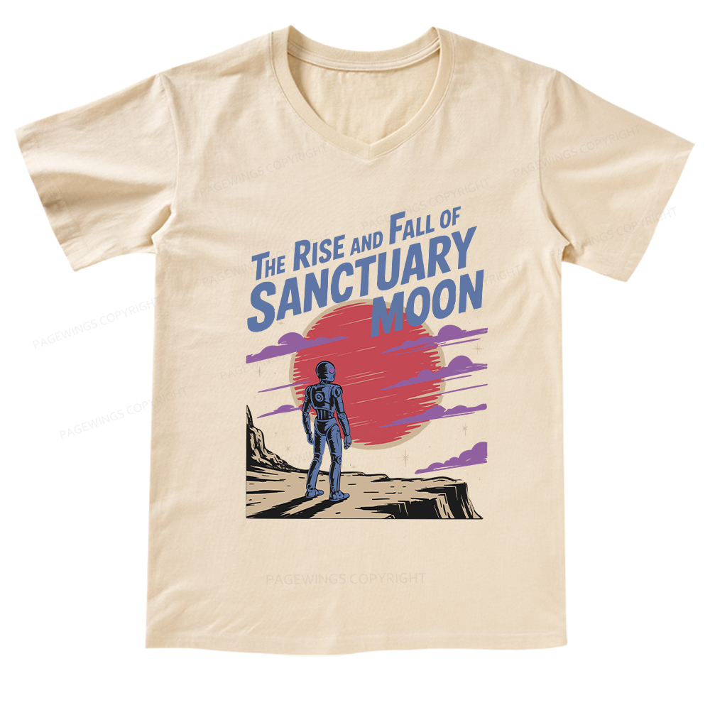 Pagewings The Rise And Fall Of Sanctuary Moon V-neck T-shirt