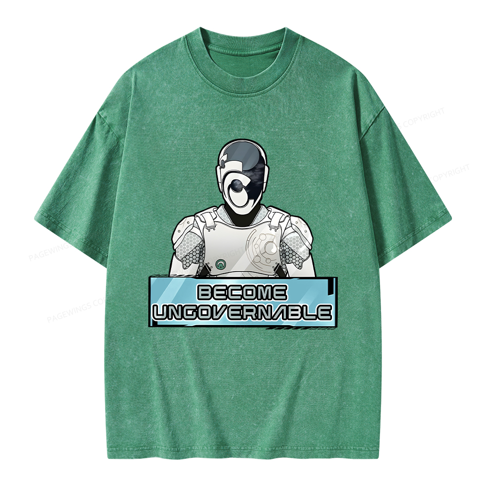 Pagewings Become Ungovernable Unisex Washed T-shirt