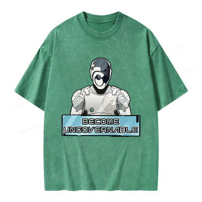 Pagewings Become Ungovernable Unisex Washed T-shirt