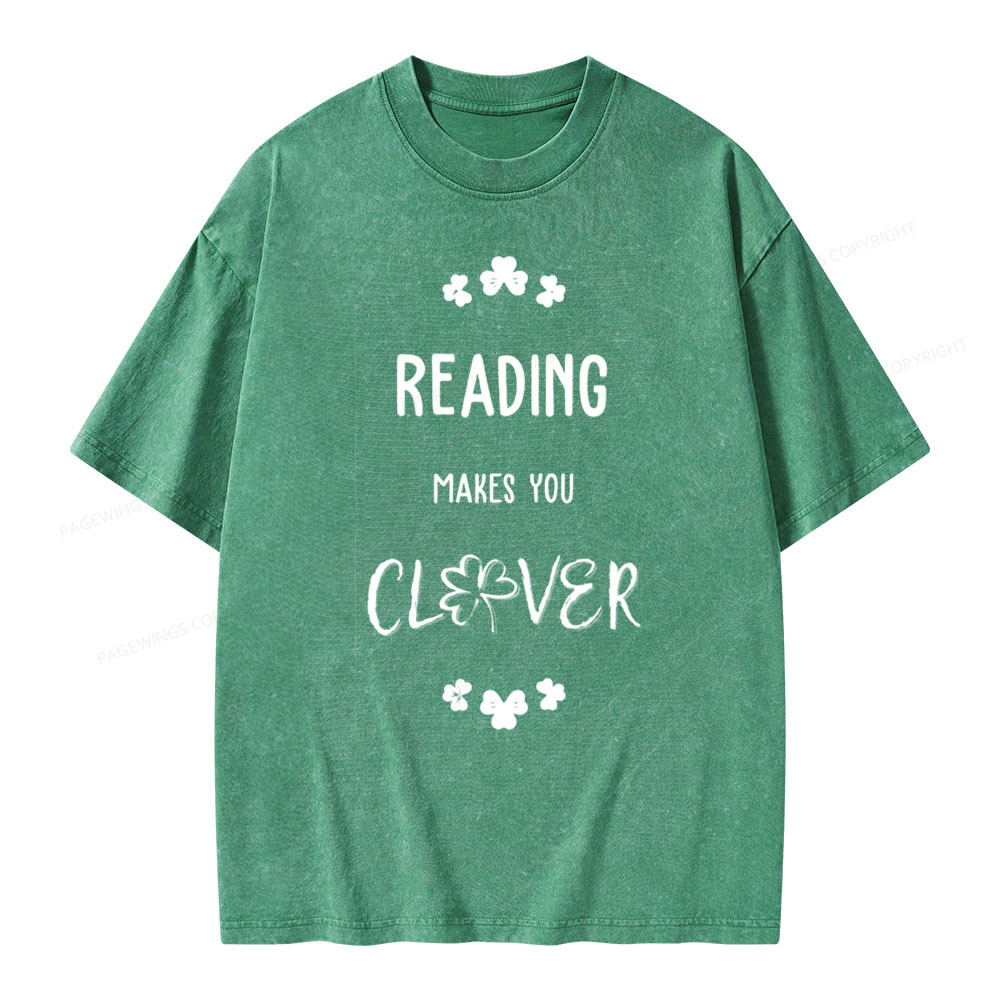 Pagewings Reading makes you clevr Unisex Washed T-shirt