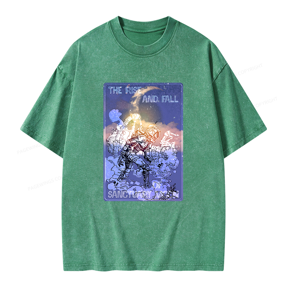 Pagewings The Rise And Fall of Sanctuary Moon Unisex Washed T-shirt