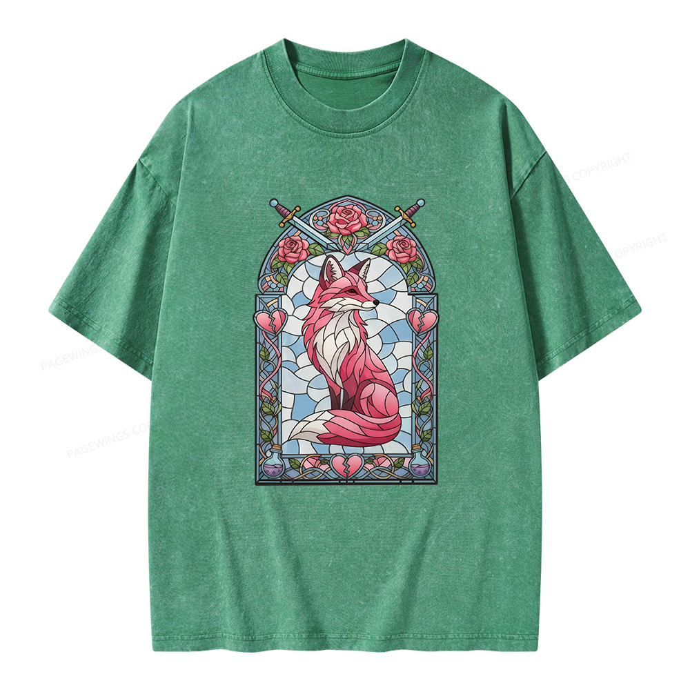 Pagewings Evangeline Fox Unisex Washed T-shirt