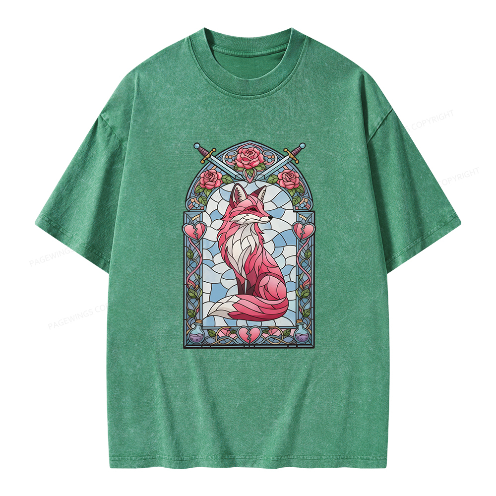 Pagewings Evangeline Fox Unisex Washed T-shirt