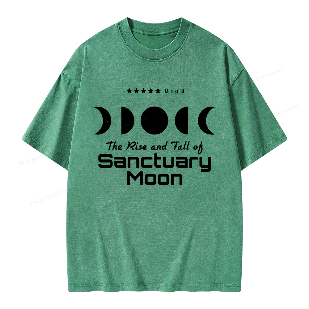 Pagewings The Rise And Fall Of Sanctuary Moon Unisex Washed T-shirt