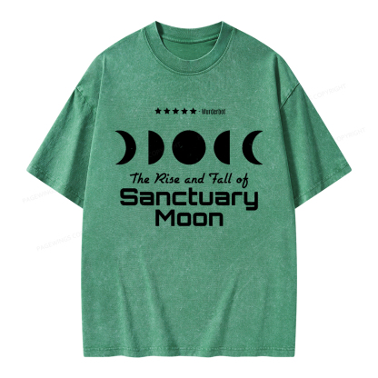 Pagewings The Rise And Fall Of Sanctuary Moon Unisex Washed T-shirt