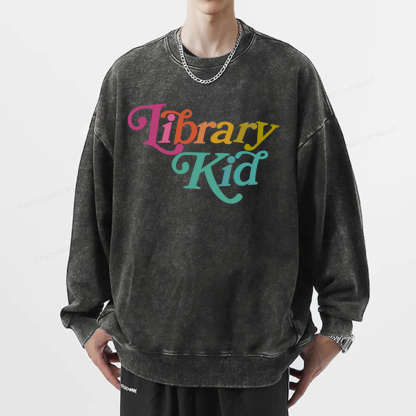 Pagewings Library Shirt Librarian Shirt Unisex Washed Sweatshirt