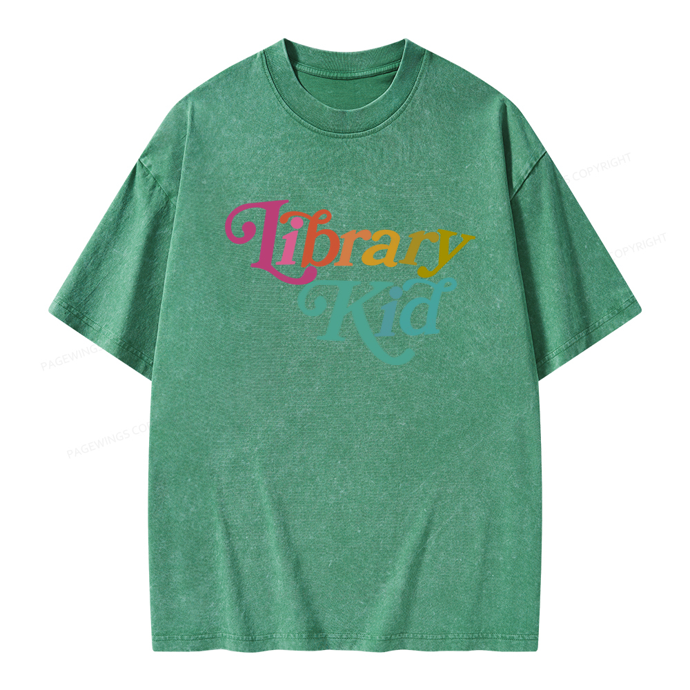 Pagewings Library Shirt Librarian Shirt Unisex Washed T-shirt