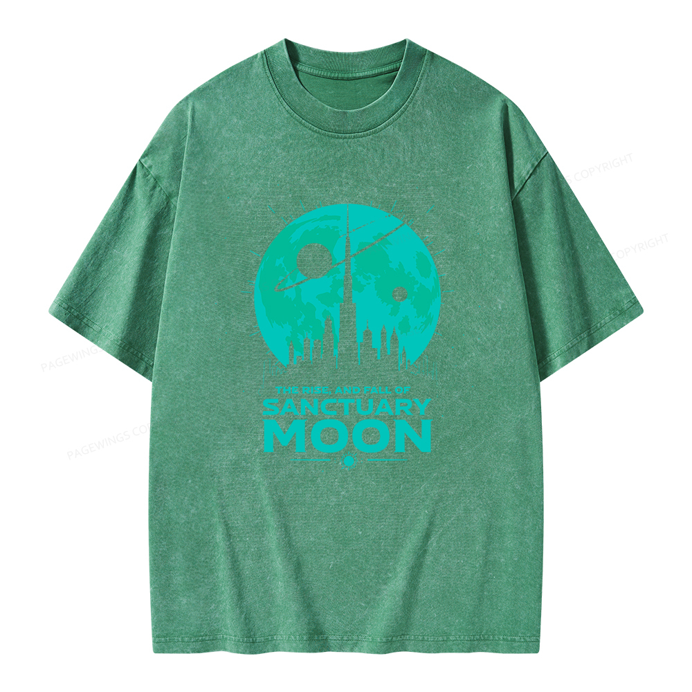 Pagewings Sanctuary Moon Unisex Washed T-shirt