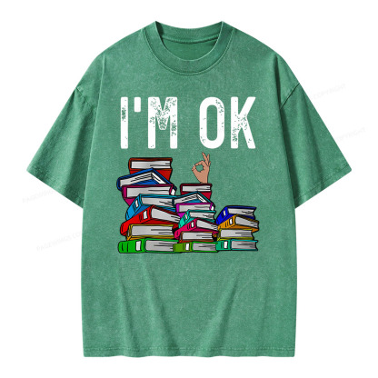 Pagewings Librarian Book Reader Funny Book Lover T Shirts Unisex Washed T-shirt