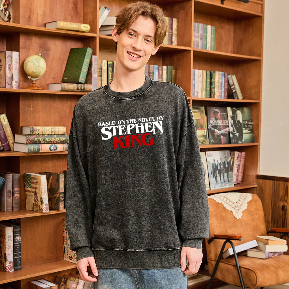 Pagewings Based on the novel by Stephen King Unisex Washed Sweatshirt