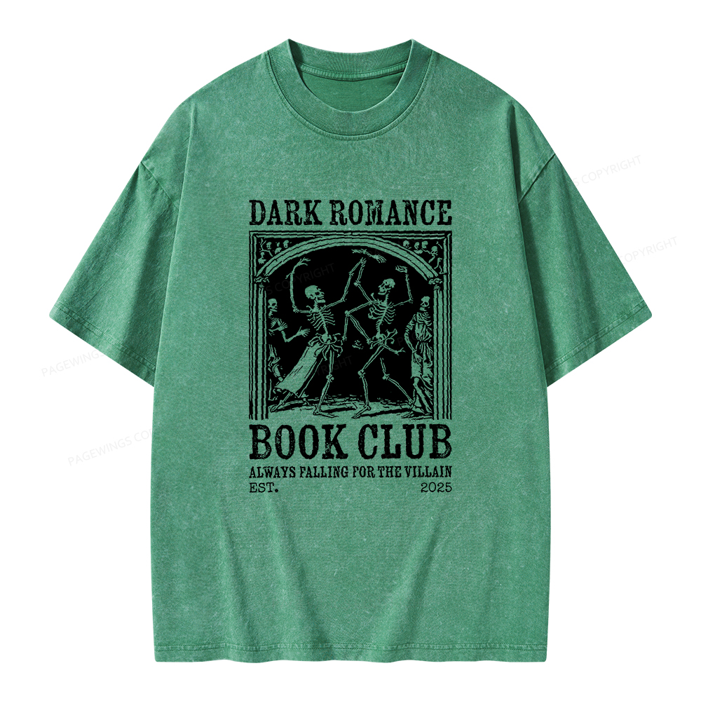 Pagewings Dark Romance Book Club Unisex Washed T-shirt