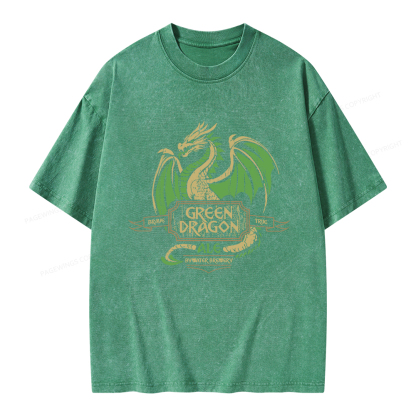 Pagewings Green Dragon Ale Unisex Washed T-shirt