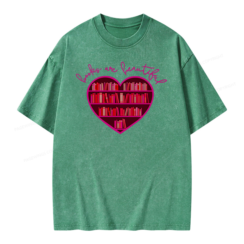 [Copy]Pagewings Librarian Book Reader Funny Book Lover T Shirts Unisex Washed T-shirt