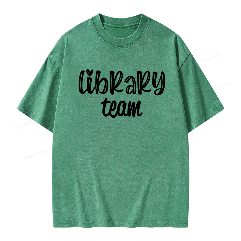 Pagewings Library team Shirt Unisex Washed T-shirt