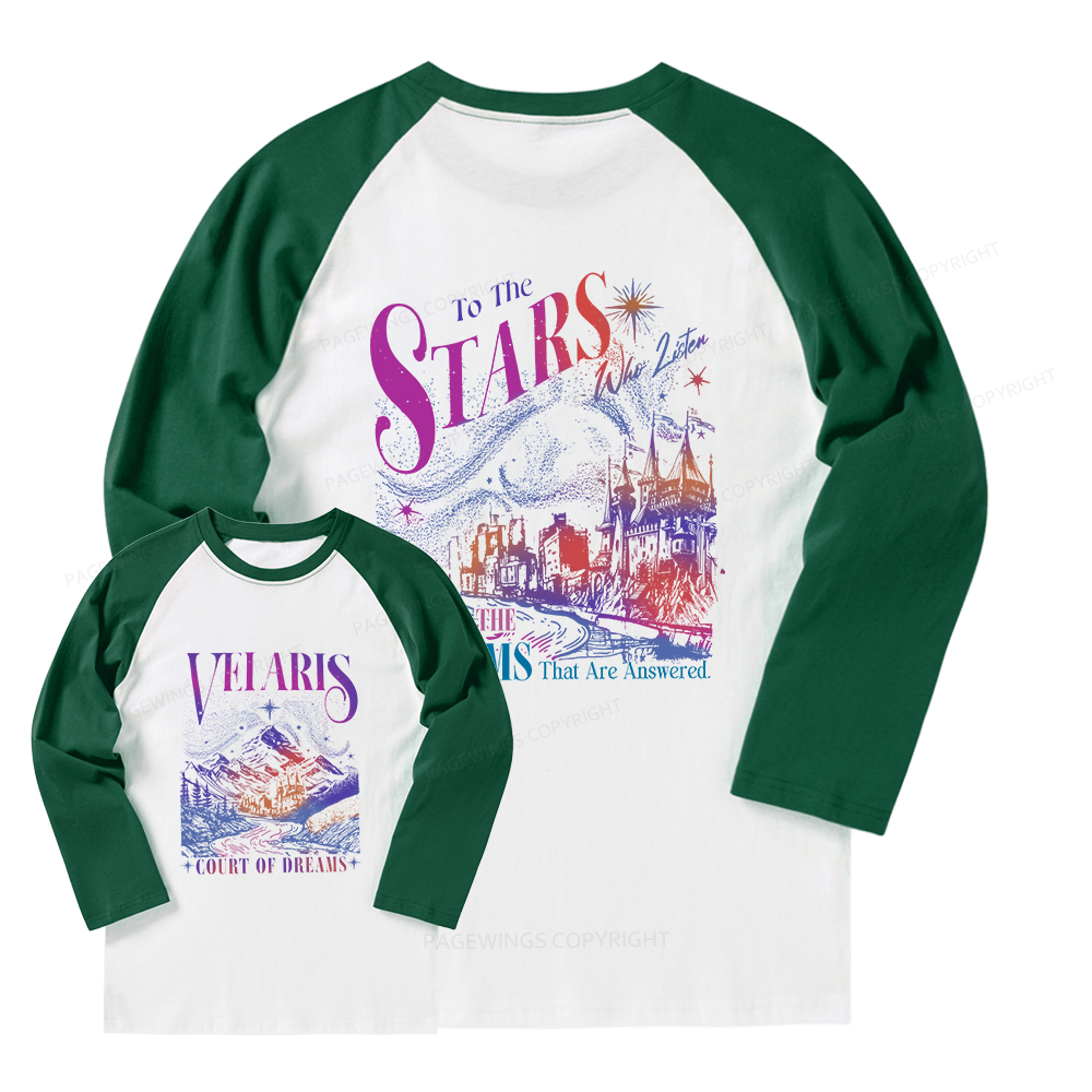 Pagewings Velaris City Of Starlight  Long Sleeve Raglan T-shirt