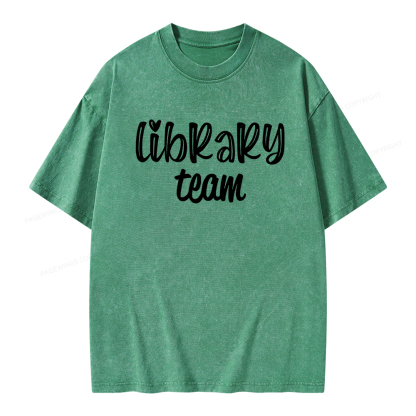 Pagewings Library team Shirt Unisex Washed T-shirt