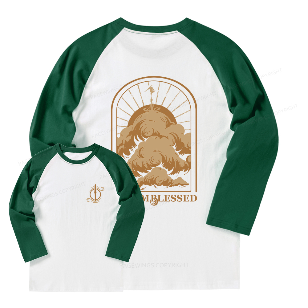 Pagewings Storm Fantasy Book Lover Long Sleeve Raglan T-shirt