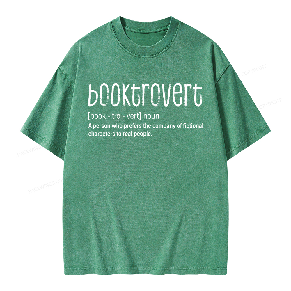 Pagewings Booktrovert Unisex Washed T-shirt
