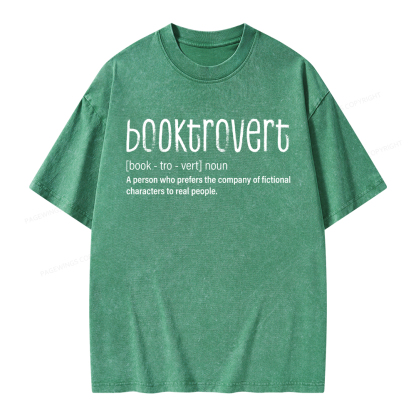 Pagewings Booktrovert Unisex Washed T-shirt