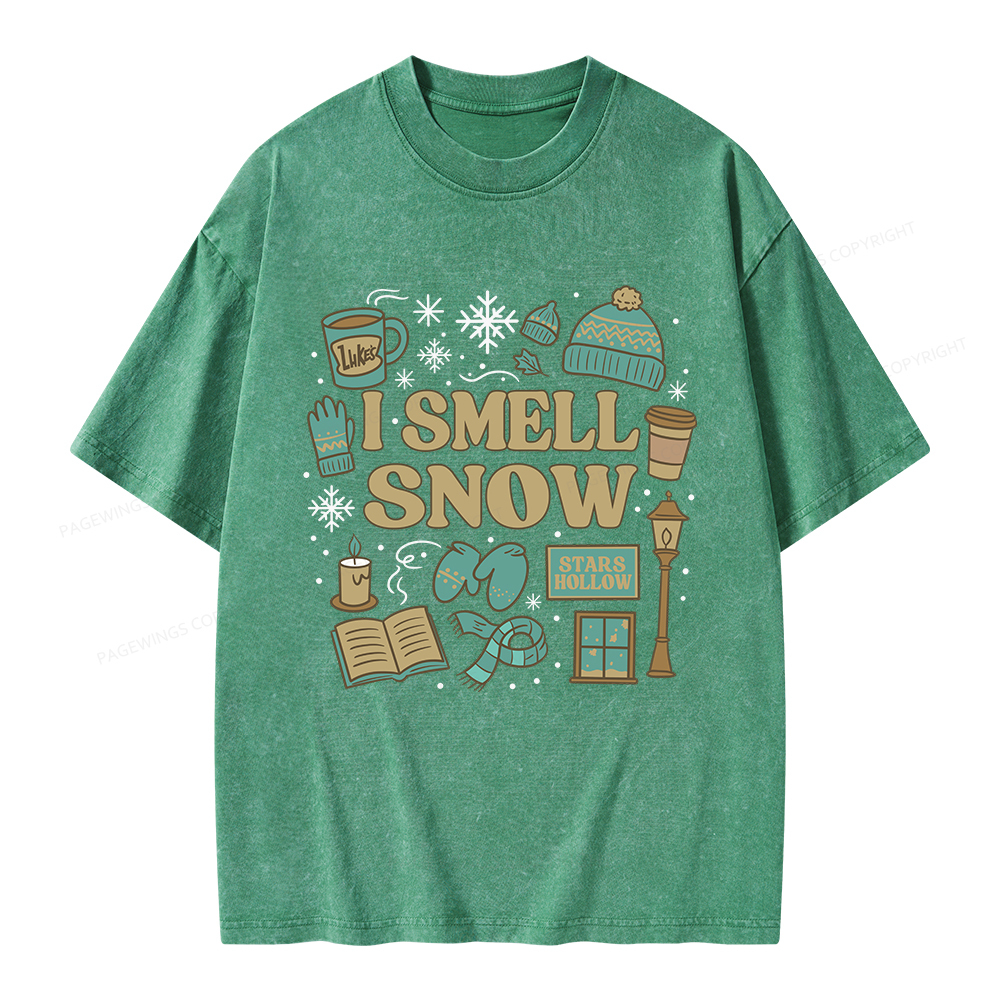 Pagewings I Smell Snow Unisex Washed T-shirt