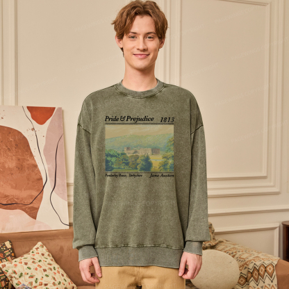 Pagewings Pemberley House Unisex Washed Sweatshirt