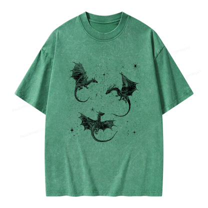 Pagewings Dragon Fantasy Unisex Washed T-shirt