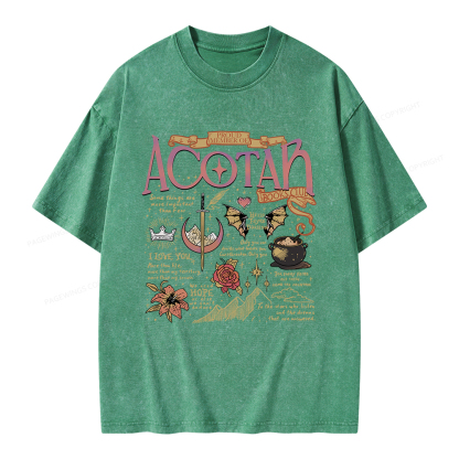 Pagewings Fantasy Book Unisex Washed T-shirt