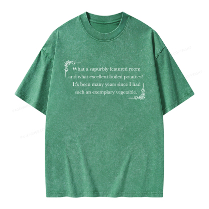 Pagewings Excellent Boiled Potatoes Unisex Washed T-shirt
