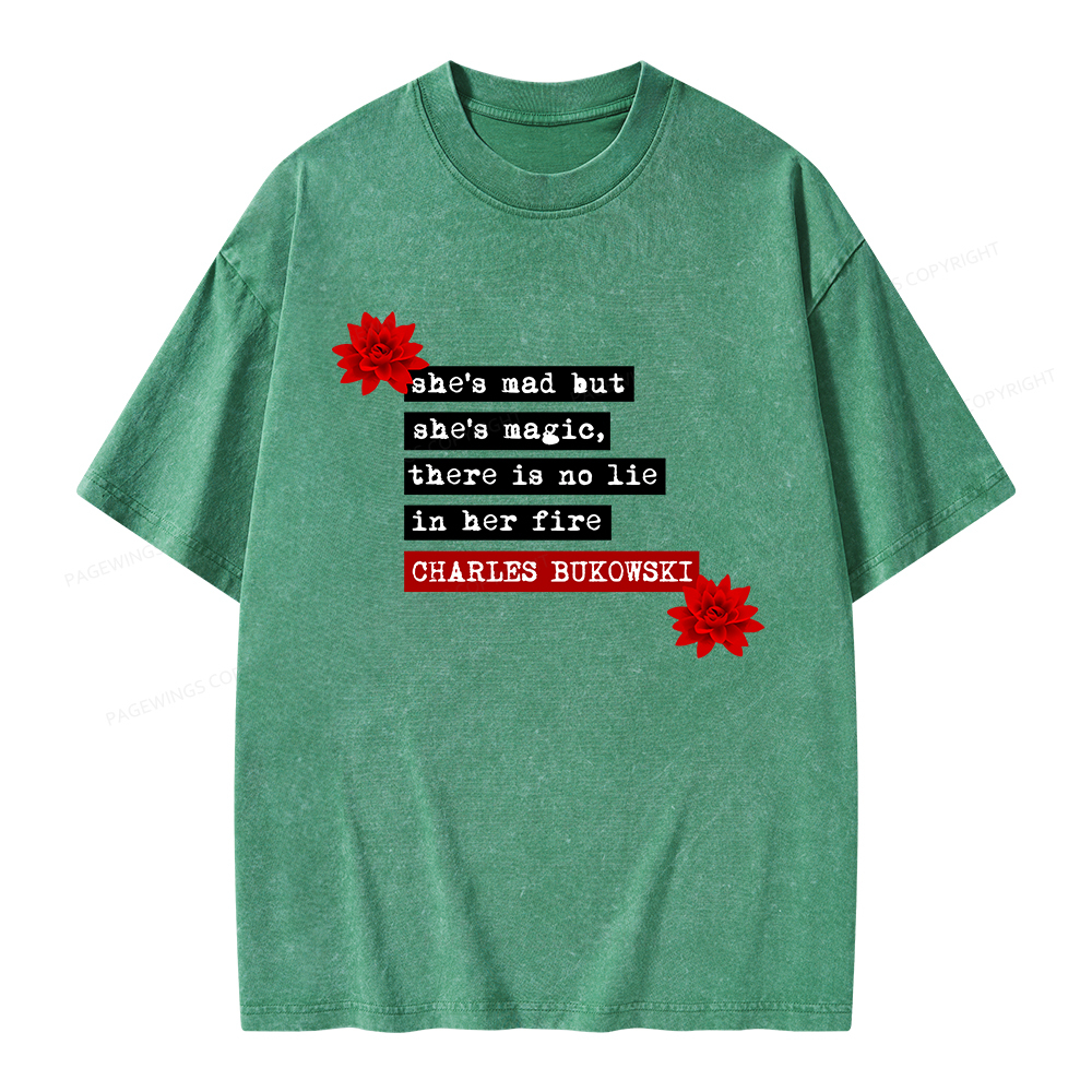 Pagewings She's Mad But Magic Unisex Washed T-shirt