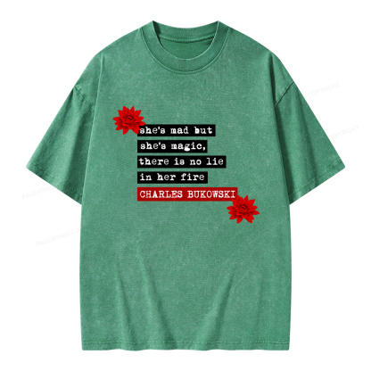 Pagewings She's Mad But Magic Unisex Washed T-shirt