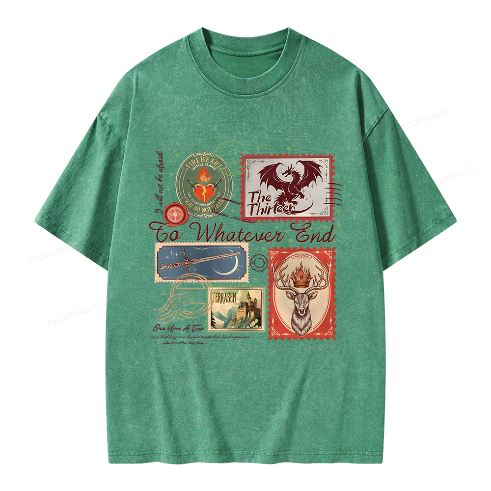 Pagewings Book Lover Stamps Unisex Washed T-shirt