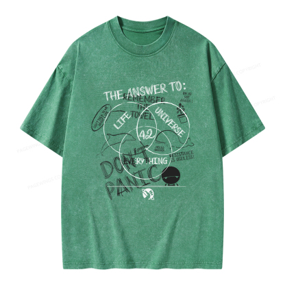 Pagewings The Answer Is 42 Unisex Washed T-shirt