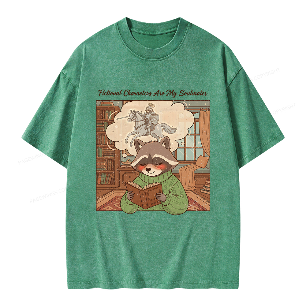 Pagewings Fictional Characters Are My Soulmates Unisex Washed T-shirt
