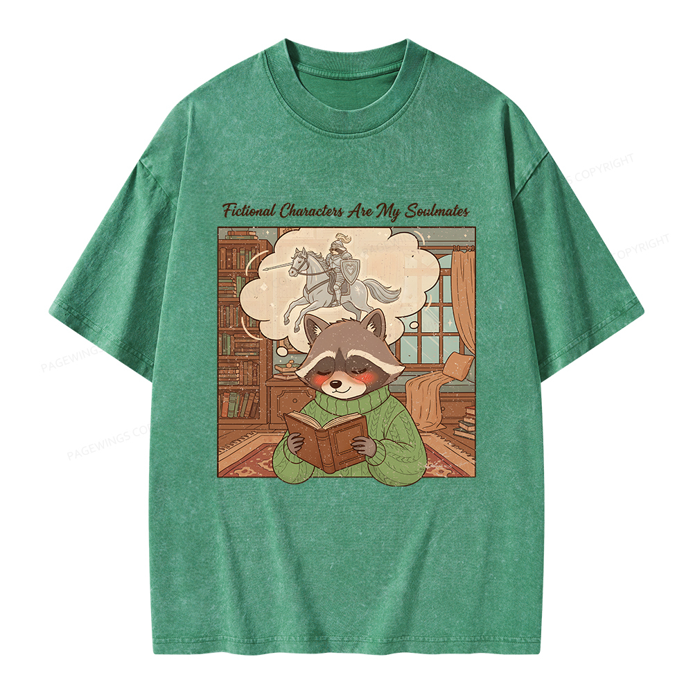 Pagewings Fictional Characters Are My Soulmates Unisex Washed T-shirt