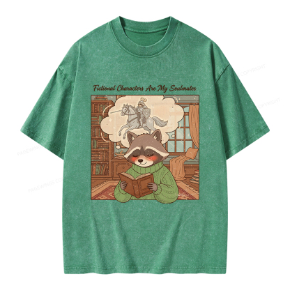 Pagewings Fictional Characters Are My Soulmates Unisex Washed T-shirt