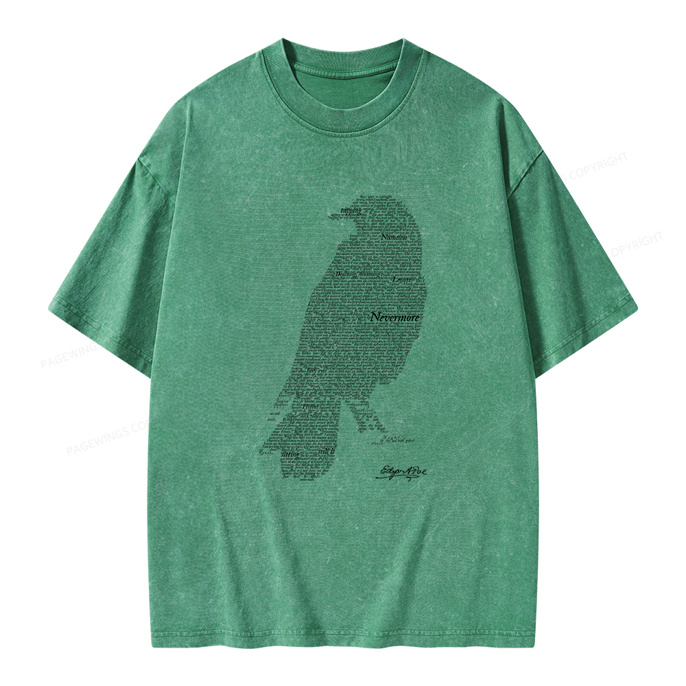 Pagewings The Raven Unisex Washed T-shirt