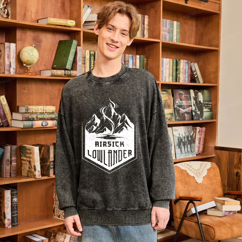 Pagewings Airsick Lowlander Unisex Washed Sweatshirt