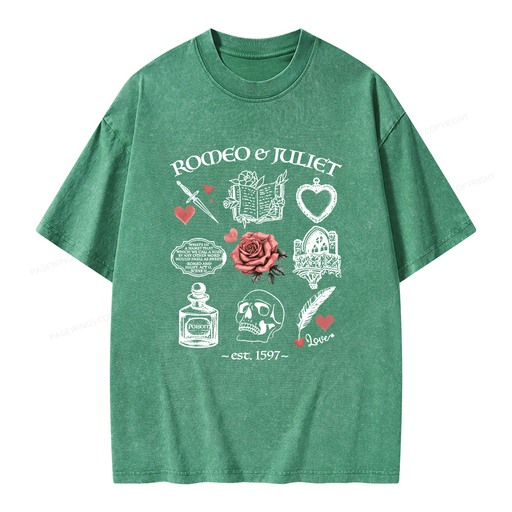 Pagewings Romeo and Juliet Unisex Washed T-shirt